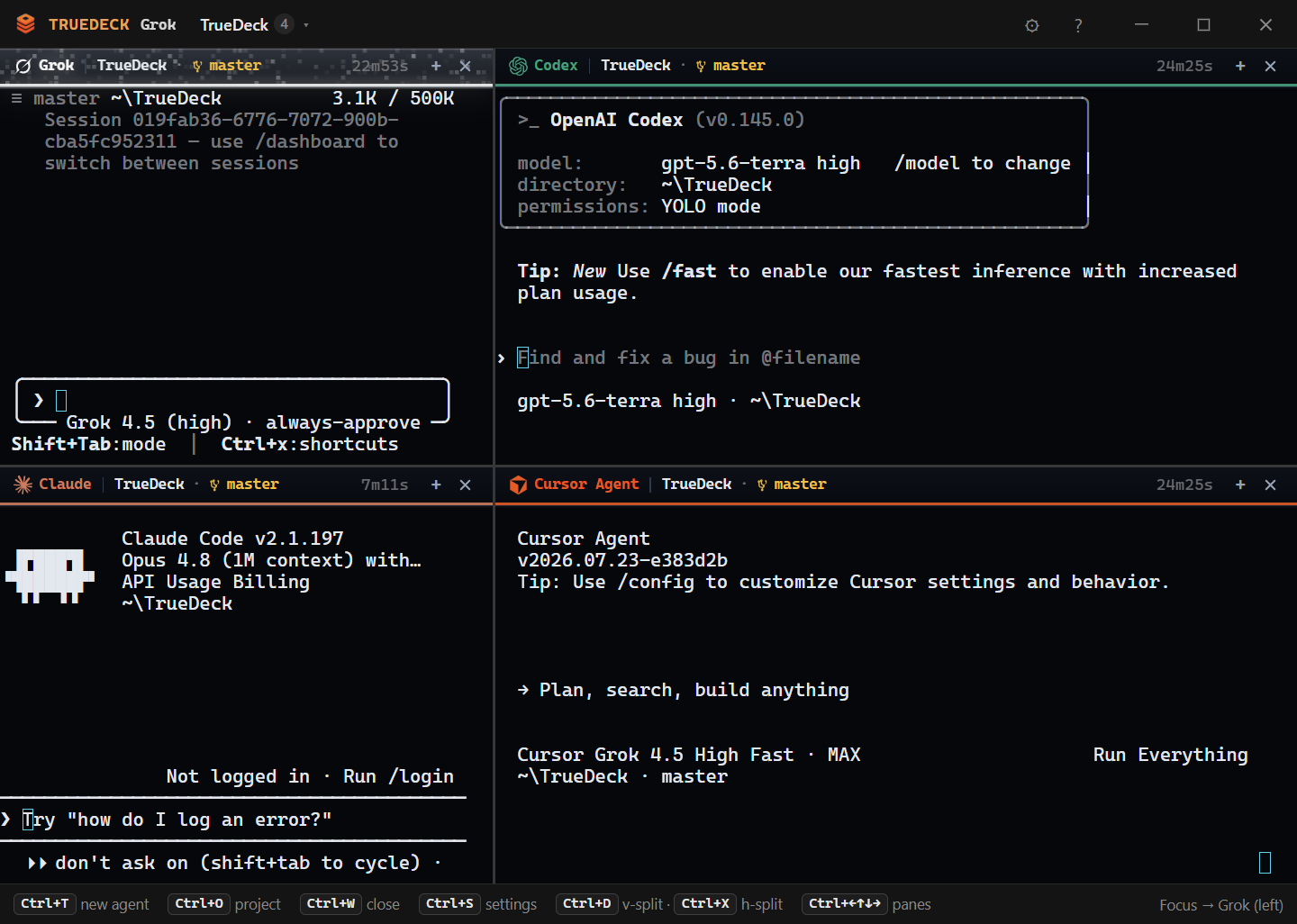 TrueDeck multi-pane studio